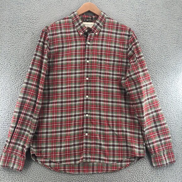Ralph Lauren Denim & Supply Shirt Mens Extra Large Red Plaid Button Down Collar - Picture 1 of 9